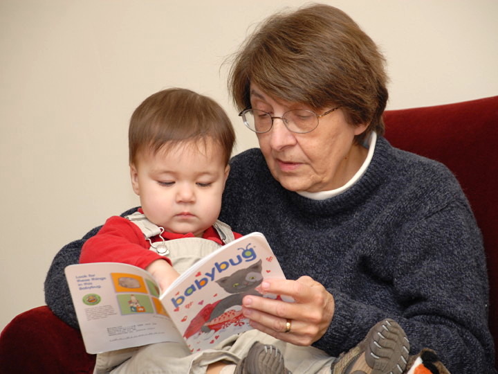 reading Babybug with grandma