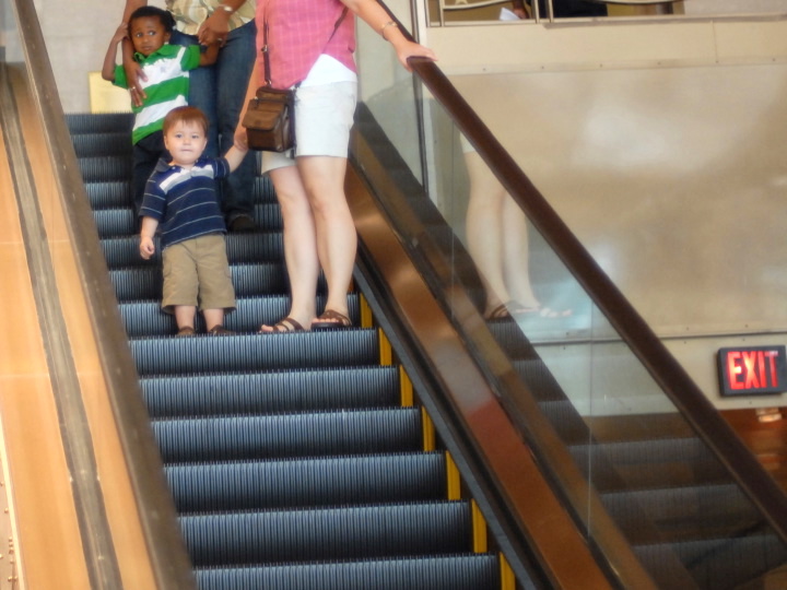 the escalator is fun!