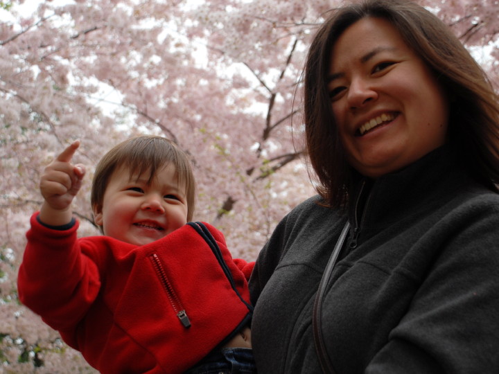 fun at the cherry blossoms