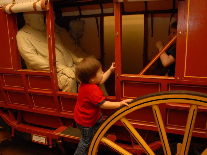 Postal museum stagecoach