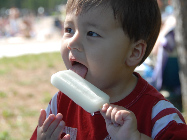 popsicle on a sunny day