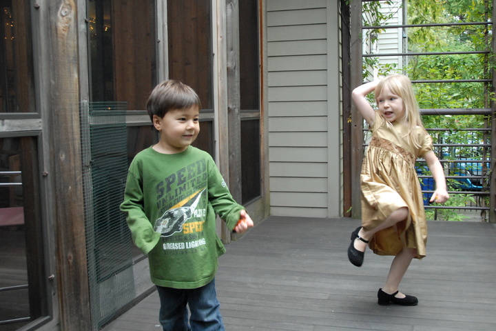 dancing on the porch