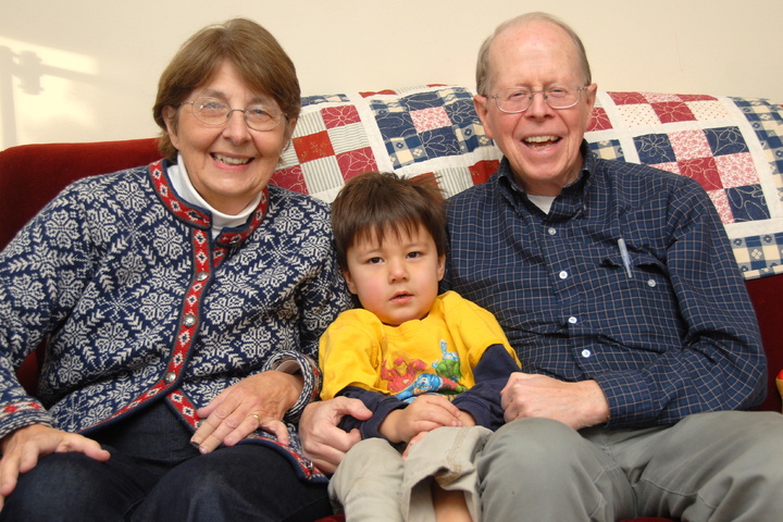 with grandma and grandpa