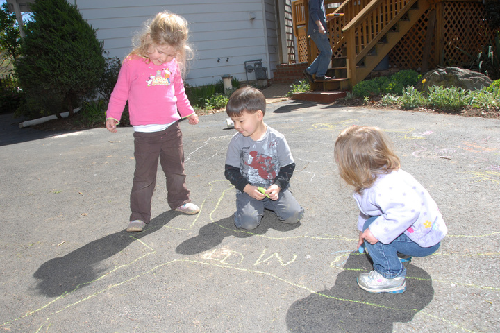 fun with sidewalk chalk