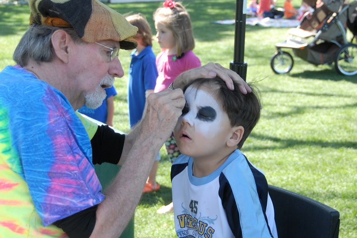 face being painted