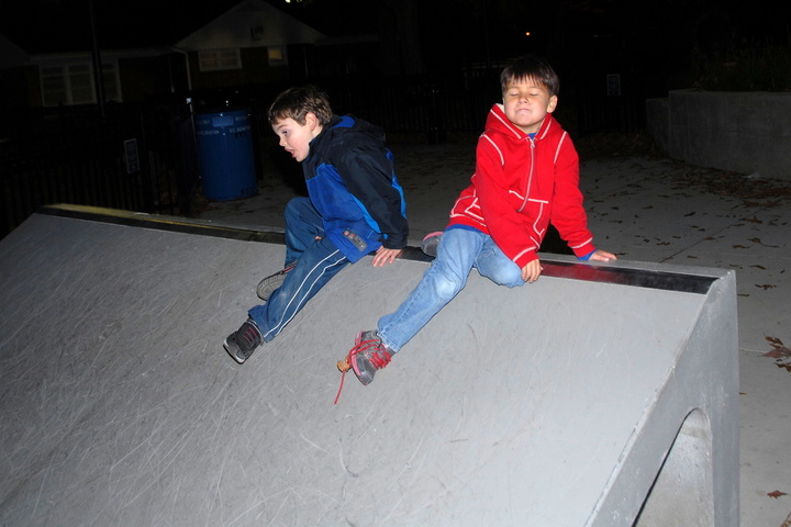 hangin' at the skate ramp