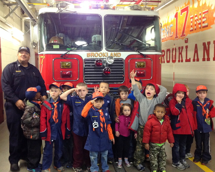 Pack 98 visits the fire station