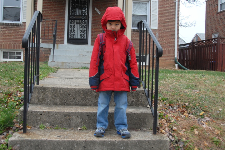ready for school on a chilly morning