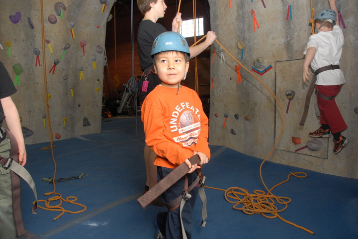 geared up to climb