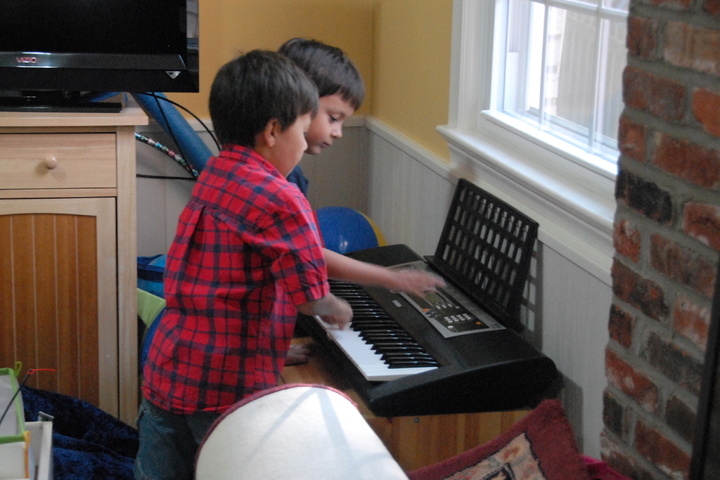 with Max at keyboard