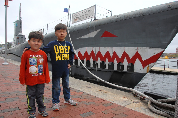 at the USS Torsk in the Inner Harbor