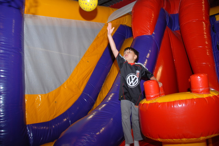 bouncy ball in bouncy house