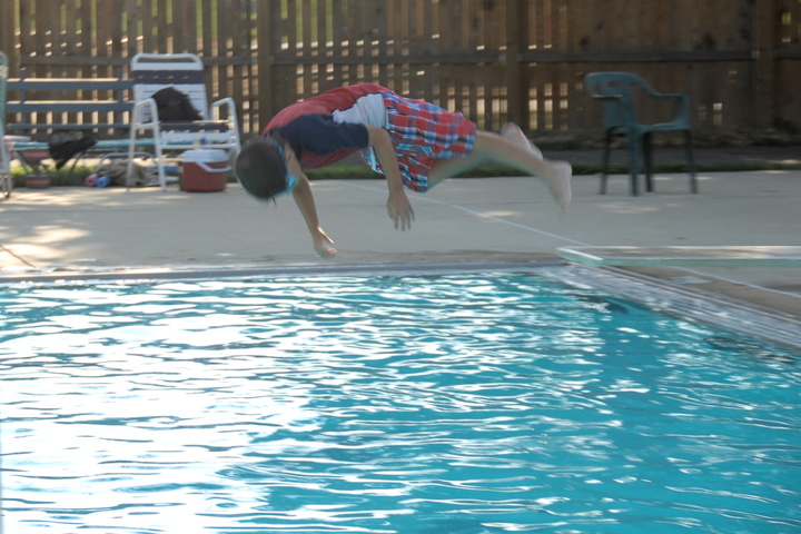 off the diving board