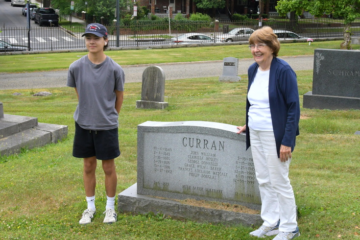 At John William Curran's grave