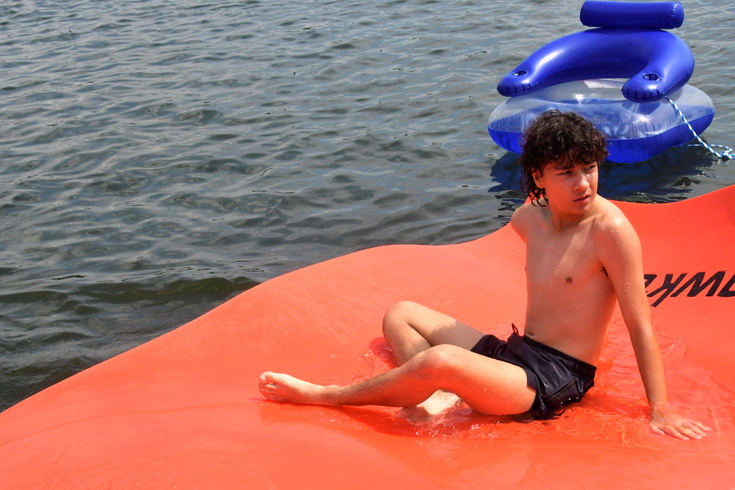 Relaxing on the raft