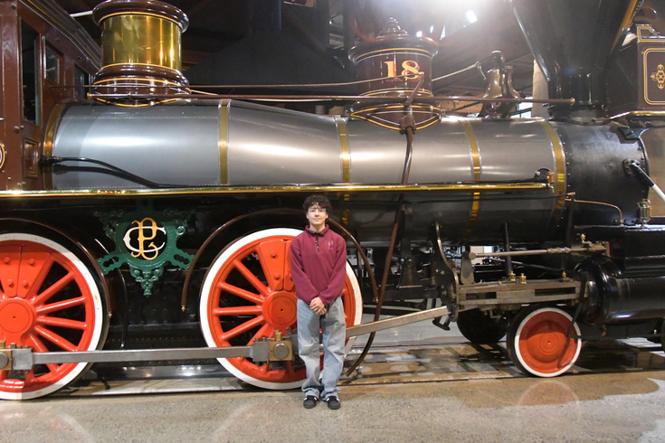 with a steam engine