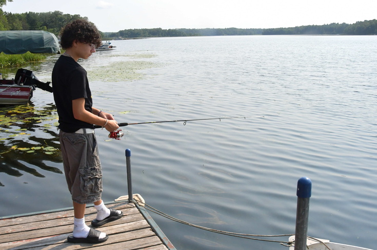 fishing on the dock