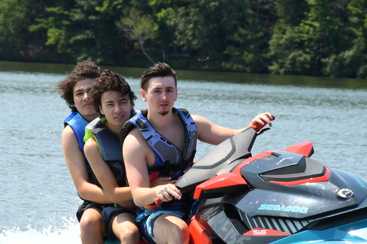 with Peter and Goran on the jetski