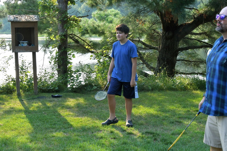 Badminton with Uncle Jim