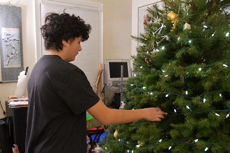 taking down the decorations