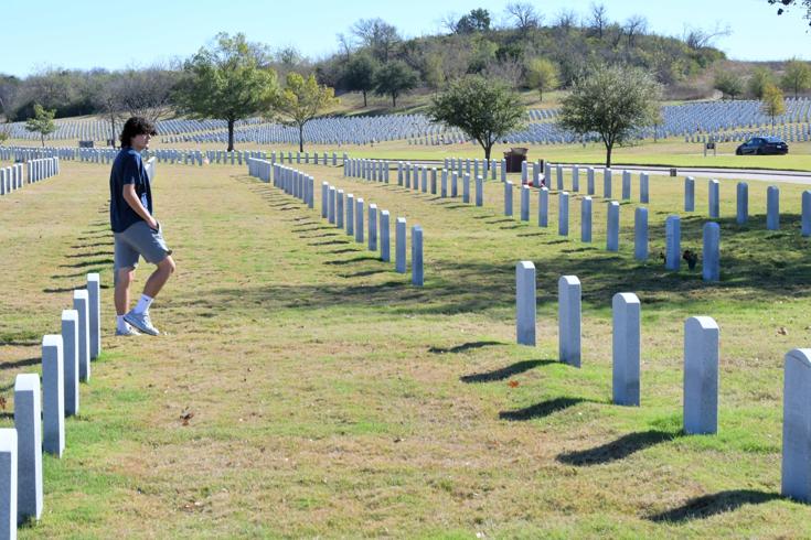 at Veterans cemetery