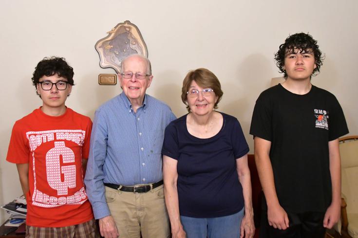 with Grandma Grandpa and Matthew
